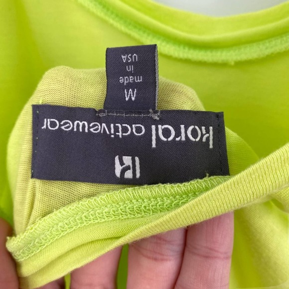 NEW Koral Lime Green Yellow Cool Down Top - Picture 9 of 13